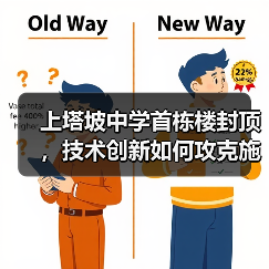 上塔坡中学首栋楼封顶，技术创新如何攻克施工难题？（图3）