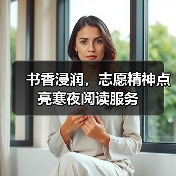 书香浸润，志愿精神点亮寒夜阅读服务