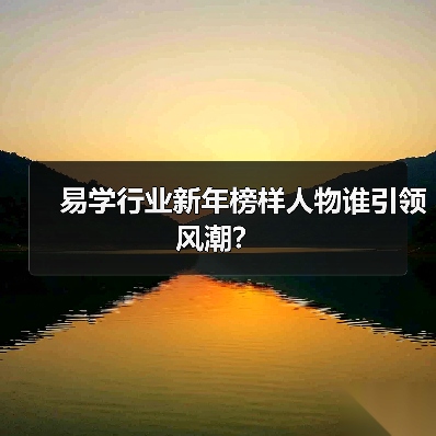 易学行业新年榜样人物谁引领风潮？（图2）