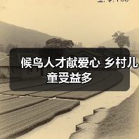 候鸟人才献爱心 乡村儿童受益多