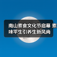 南山素食文化节启幕 素味平生引养生新风尚（图1）