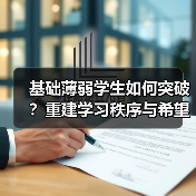 基础薄弱学生如何突破？重建学习秩序与希望