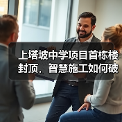 上塔坡中学项目首栋楼封顶,智慧施工如何破解交付难题?(图3) 上塔坡中学项目首栋楼封顶,智慧施工如何破解交付难题?(图3)