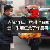 连续11年！杭州“双国遗”朱炳仁父子作品再登央视除夕主播台