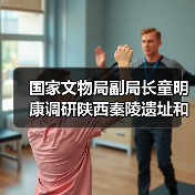 国家文物局副局长童明康调研陕西秦陵遗址和考古陈列