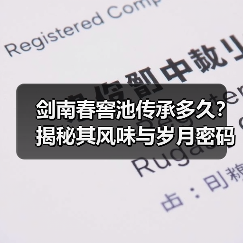 剑南春窖池传承多久?揭秘其风味与岁月密码(图4) 剑南春窖池传承多久?揭秘其风味与岁月密码(图4)