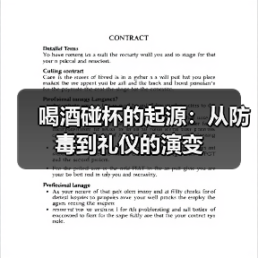 喝酒碰杯的起源:从防毒到礼仪的演变(图2) 喝酒碰杯的起源:从防毒到礼仪的演变(图2)
