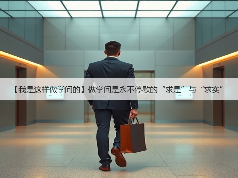 【我是这样做学问的】做学问是永不停歇的“求是”与“求实”