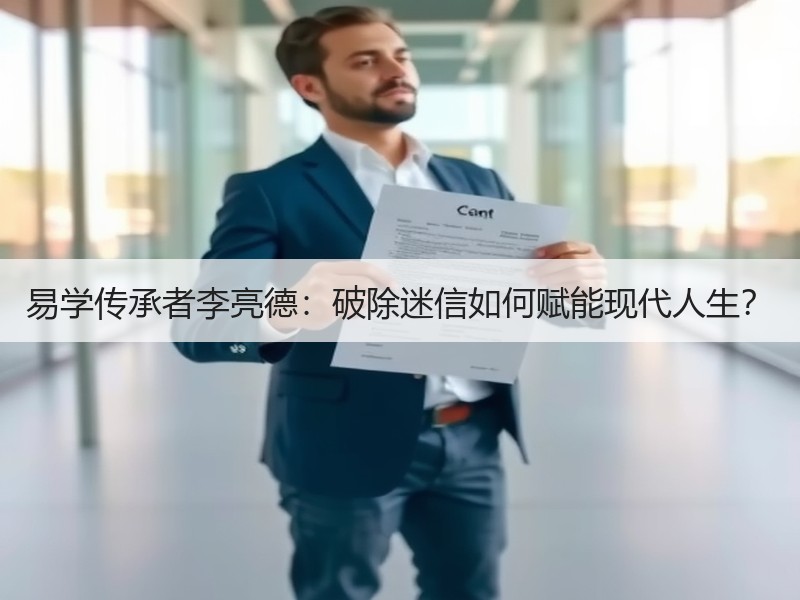 易学传承者李亮德：破除迷信如何赋能现代人生？