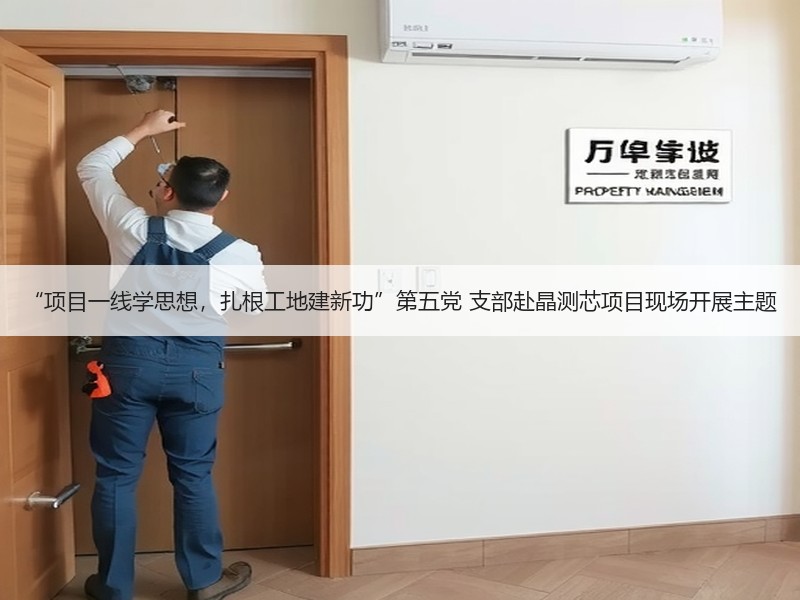 “项目一线学思想，扎根工地建新功”第五党 支部赴晶测芯项目现场开展主题