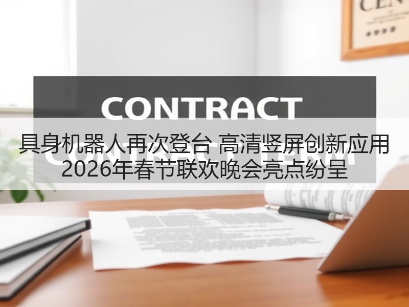 具身机器人再次登台 高清竖屏创新应用 2026年春节联欢晚会亮点纷呈