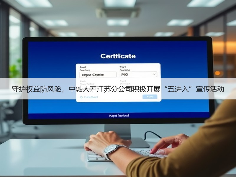 守护权益防风险，中融人寿江苏分公司积极开展“五进入”宣传活动