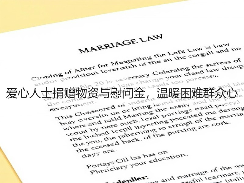 爱心人士捐赠物资与慰问金，温暖困难群众心