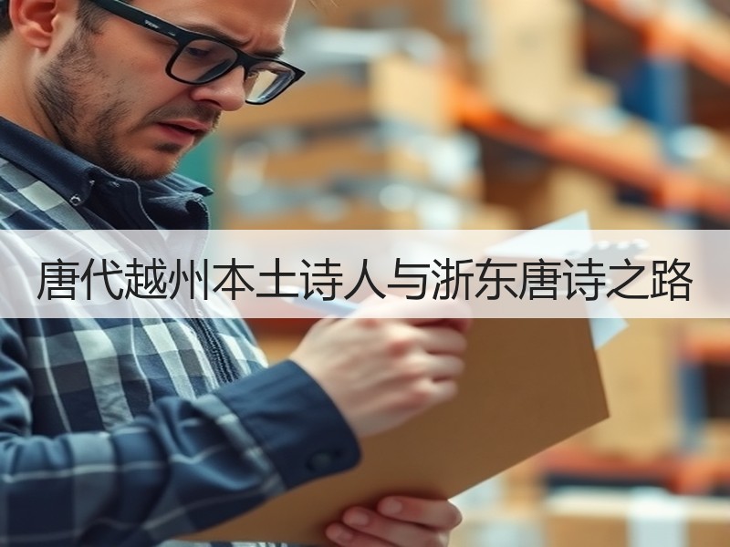 唐代越州本土诗人与浙东唐诗之路