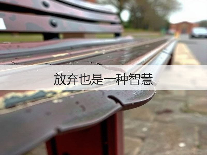 放弃也是一种智慧