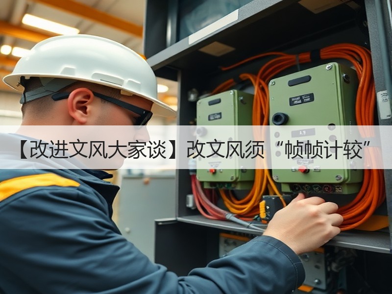 【改进文风大家谈】改文风须“帧帧计较”