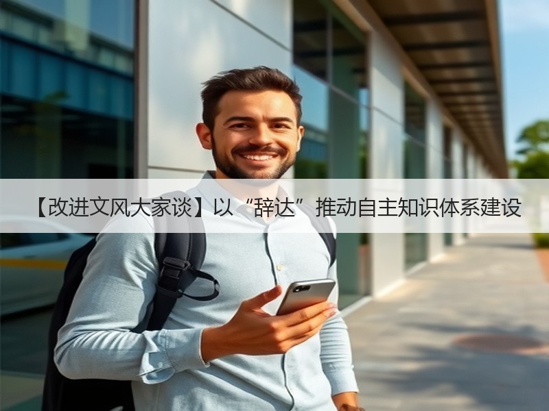 【改进文风大家谈】以“辞达”推动自主知识体系建设