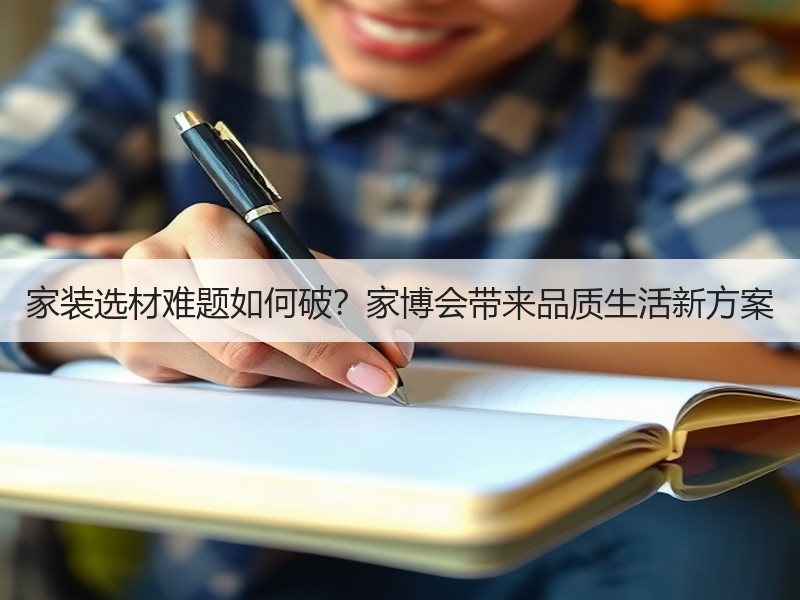 家装选材难题如何破？家博会带来品质生活新方案