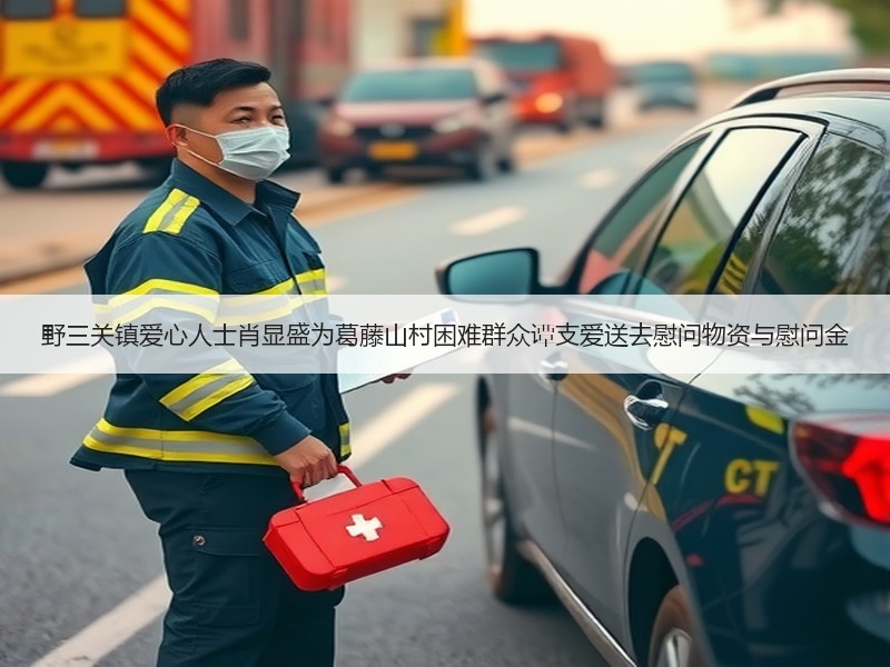 野三关镇爱心人士肖显盛为葛藤山村困难群众谭支爱送去慰问物资与慰问金
