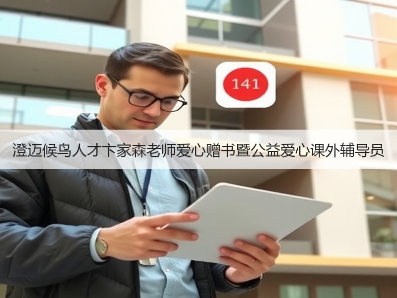 澄迈候鸟人才卞家森老师爱心赠书暨公益爱心课外辅导员