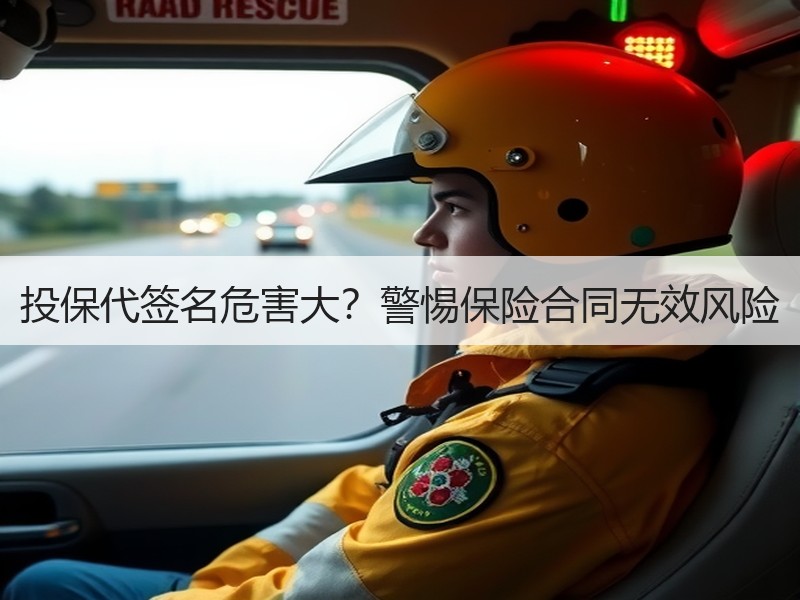 投保代签名危害大？警惕保险合同无效风险
